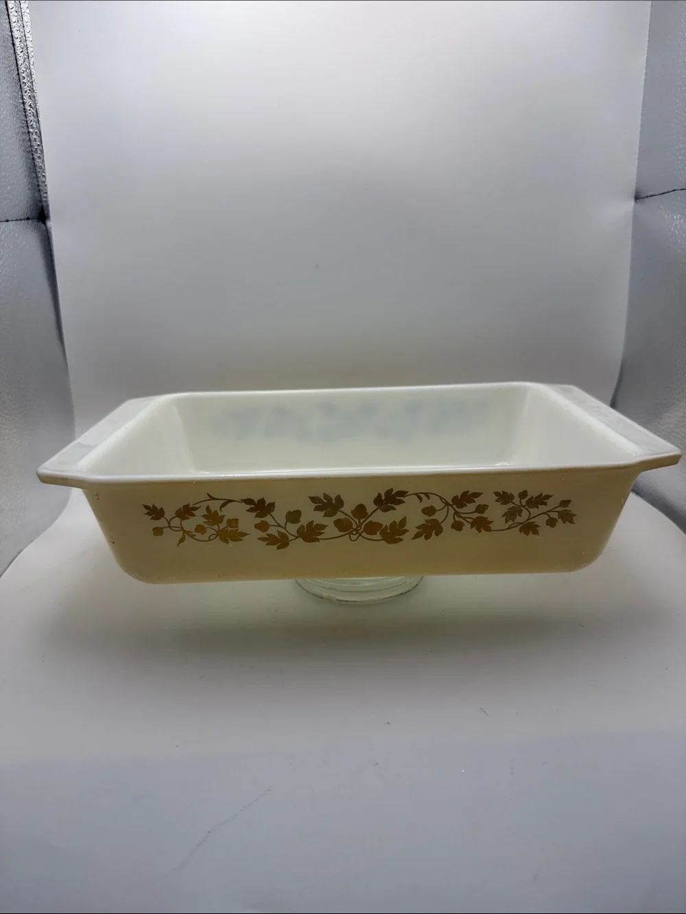 Pyrex Gold Acorn 2 Quart 575-B  Rectangular Casserole No lid Grandmacore Cottage